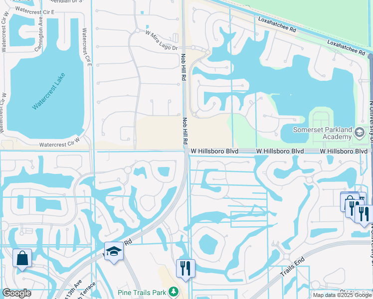 map of restaurants, bars, coffee shops, grocery stores, and more near in Pompano Beach