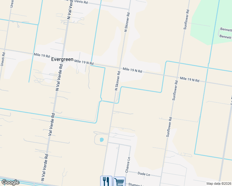 map of restaurants, bars, coffee shops, grocery stores, and more near 21865 Skinner Road in Edinburg