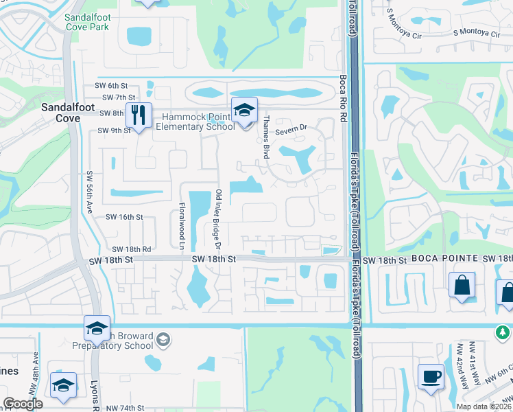 map of restaurants, bars, coffee shops, grocery stores, and more near 8463 Dynasty Drive in Boca Raton