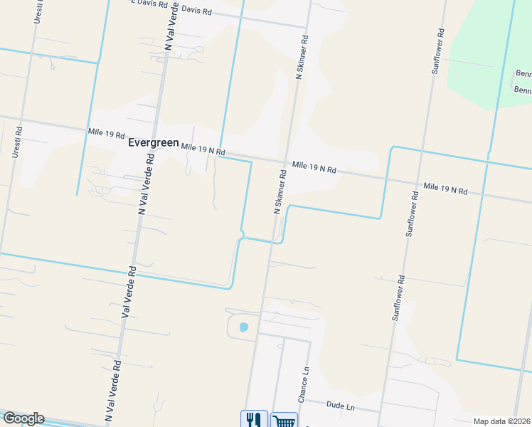 map of restaurants, bars, coffee shops, grocery stores, and more near 21865 North Skinner Road in Edinburg
