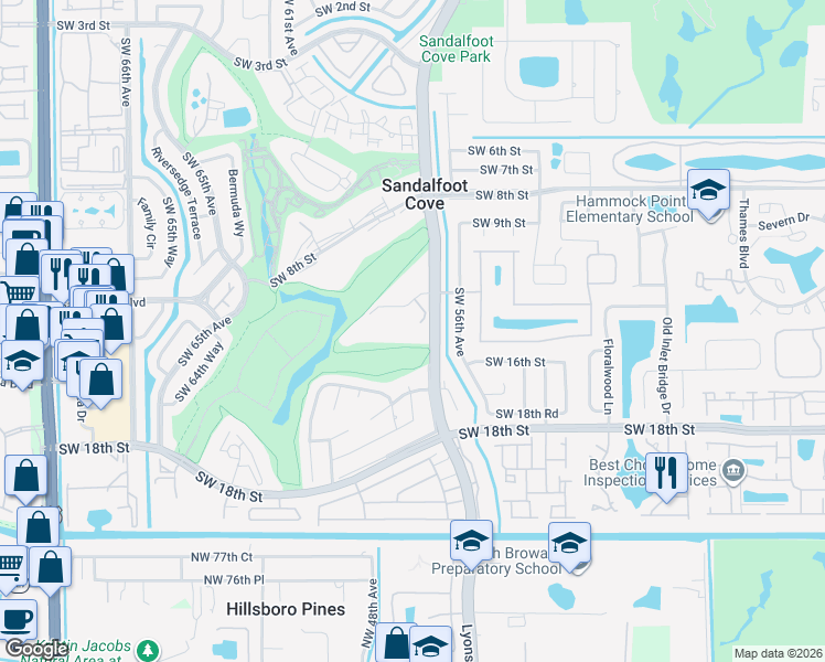 map of restaurants, bars, coffee shops, grocery stores, and more near 9170 Southwest 14th Street in Boca Raton