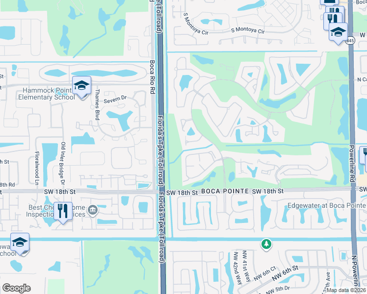 map of restaurants, bars, coffee shops, grocery stores, and more near 7890 Seville Place in Boca Raton