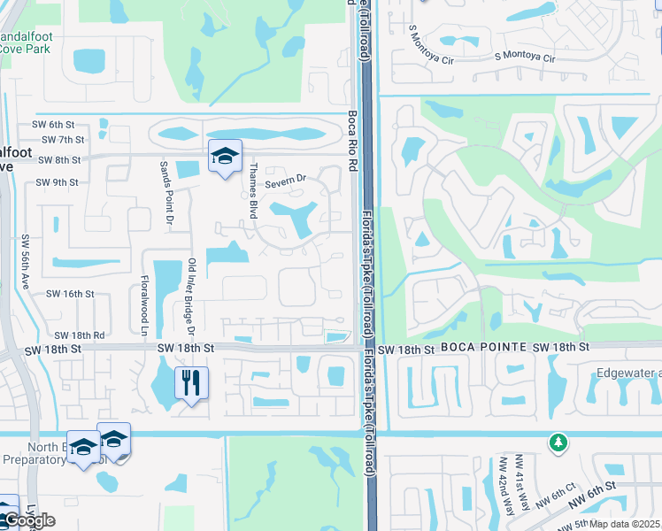 map of restaurants, bars, coffee shops, grocery stores, and more near 22964 Oxford Place in Boca Raton