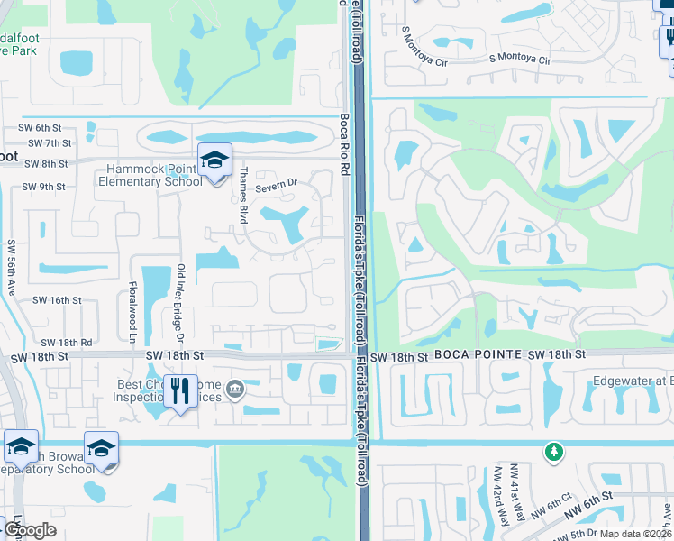 map of restaurants, bars, coffee shops, grocery stores, and more near 22958 Oxford Place in Boca Raton