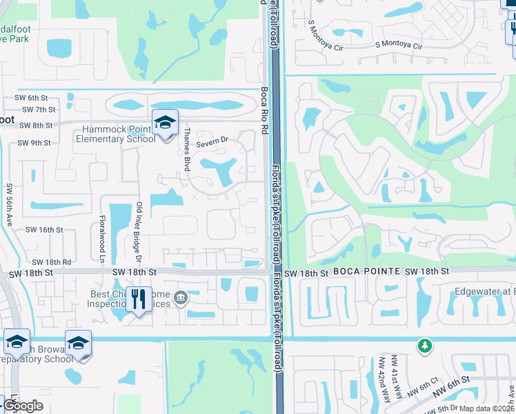 map of restaurants, bars, coffee shops, grocery stores, and more near 22964 Oxford Place in Boca Raton