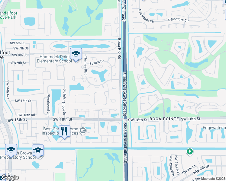 map of restaurants, bars, coffee shops, grocery stores, and more near 22964 Oxford Place in Boca Raton