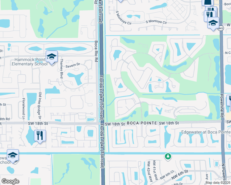 map of restaurants, bars, coffee shops, grocery stores, and more near 7890 Seville Place in Boca Raton