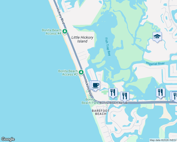 map of restaurants, bars, coffee shops, grocery stores, and more near 27806 Forester Drive in Bonita Springs