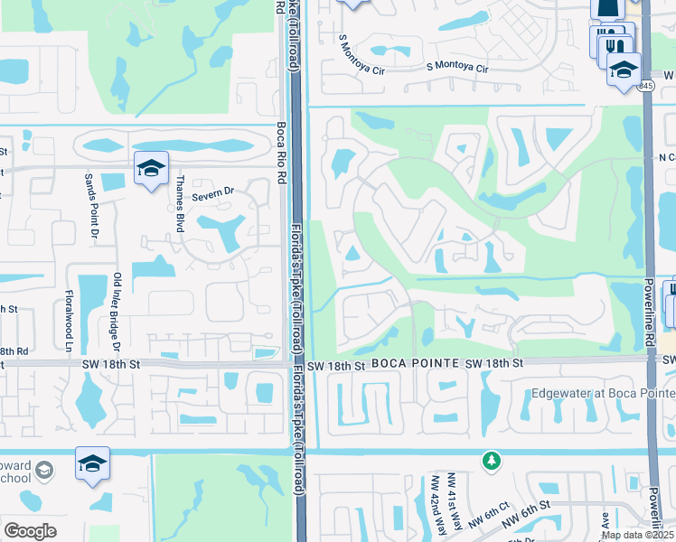 map of restaurants, bars, coffee shops, grocery stores, and more near 7890 Seville Place in Boca Raton