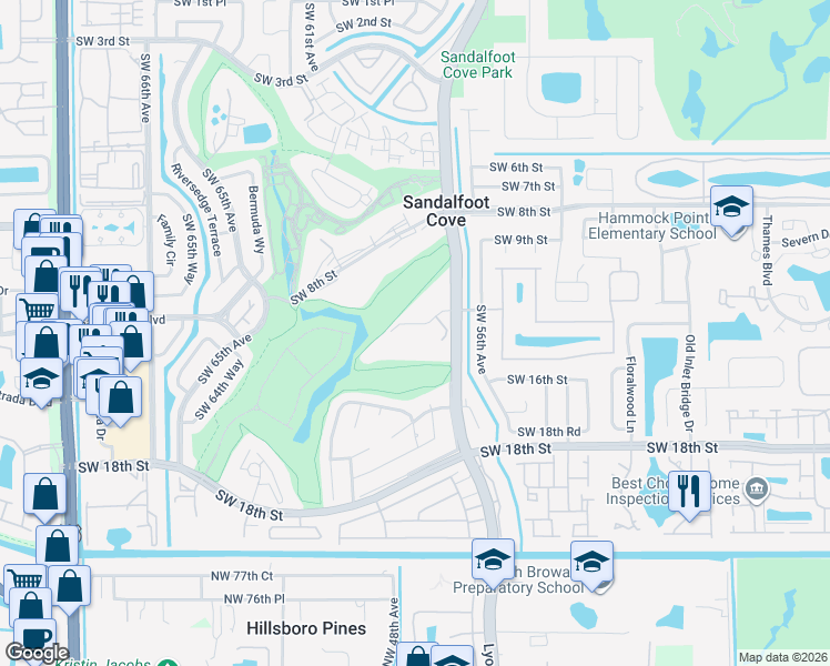 map of restaurants, bars, coffee shops, grocery stores, and more near 9260 Southwest 14th Street in Boca Raton