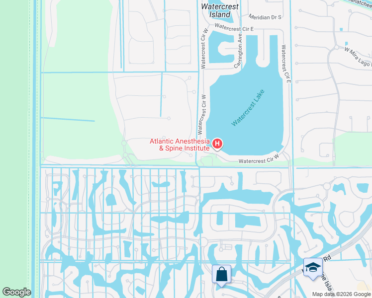 map of restaurants, bars, coffee shops, grocery stores, and more near 11795 Waterway Circle in Pompano Beach