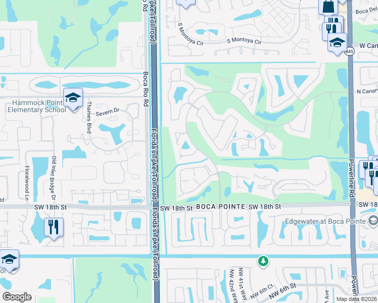 map of restaurants, bars, coffee shops, grocery stores, and more near 7872 Seville Place in Boca Raton