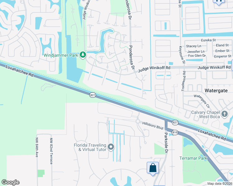 map of restaurants, bars, coffee shops, grocery stores, and more near 11550 Sundance Lane in Boca Raton