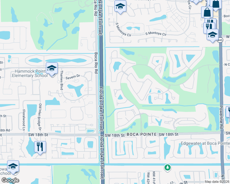 map of restaurants, bars, coffee shops, grocery stores, and more near 7888 Granada Place in Boca Raton