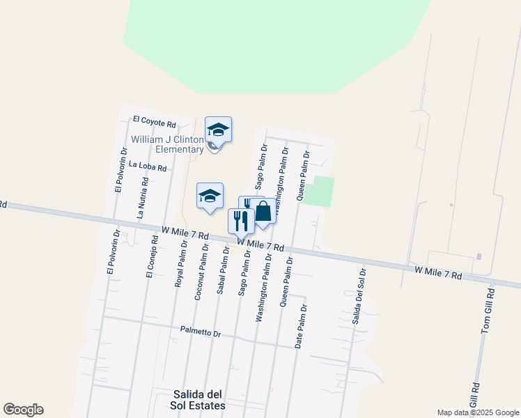 map of restaurants, bars, coffee shops, grocery stores, and more near 18106 Sago Palm Dr in Penitas