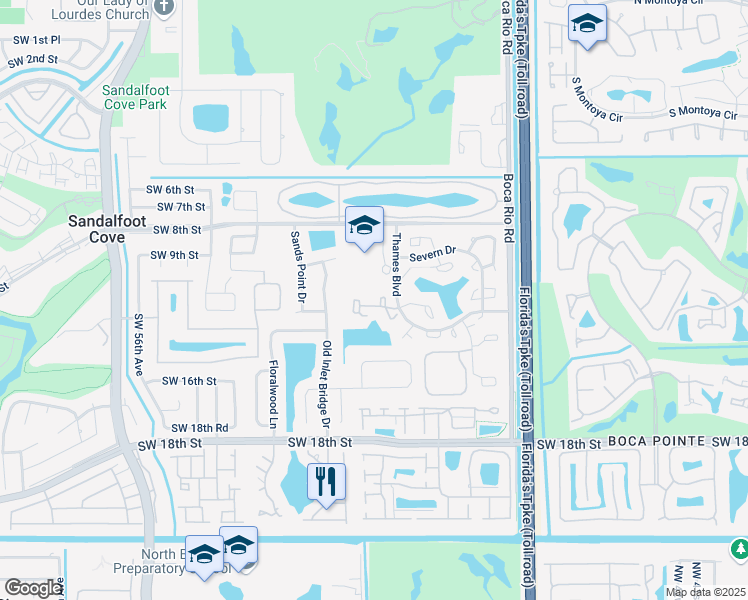 map of restaurants, bars, coffee shops, grocery stores, and more near 8321 Trent Court in Boca Raton