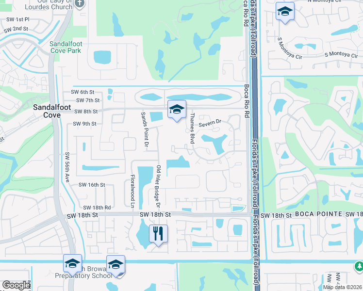 map of restaurants, bars, coffee shops, grocery stores, and more near 8321 Trent Court in Boca Raton