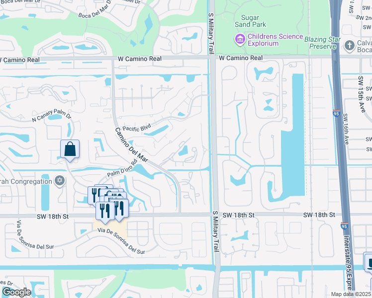 map of restaurants, bars, coffee shops, grocery stores, and more near 5664 Arbor Club Way in Boca Raton