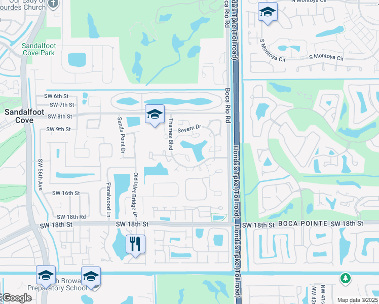 map of restaurants, bars, coffee shops, grocery stores, and more near 8237 Trent Court in Boca Raton