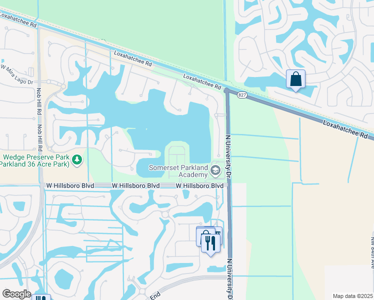 map of restaurants, bars, coffee shops, grocery stores, and more near 8460 Lake Majesty Lane in Parkland