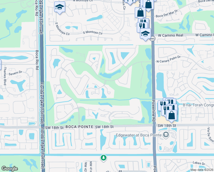 map of restaurants, bars, coffee shops, grocery stores, and more near 22884 El Dorado Drive in Boca Raton