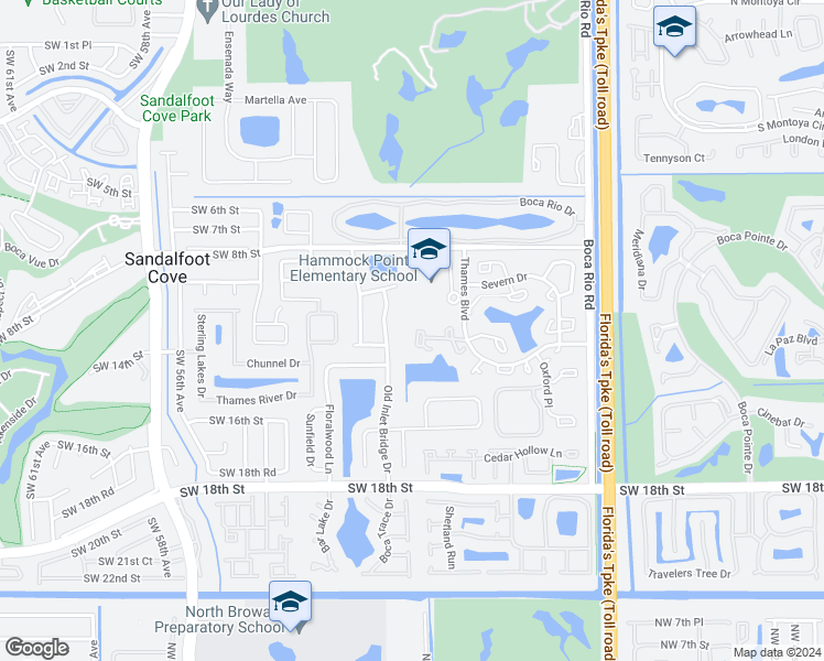 map of restaurants, bars, coffee shops, grocery stores, and more near 8401 Trent Court in Boca Raton