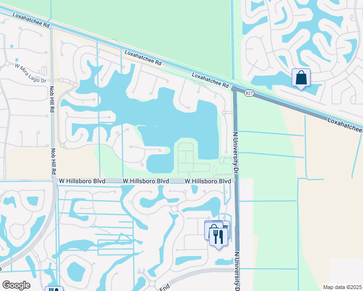 map of restaurants, bars, coffee shops, grocery stores, and more near 9632 Waterview Way in Parkland