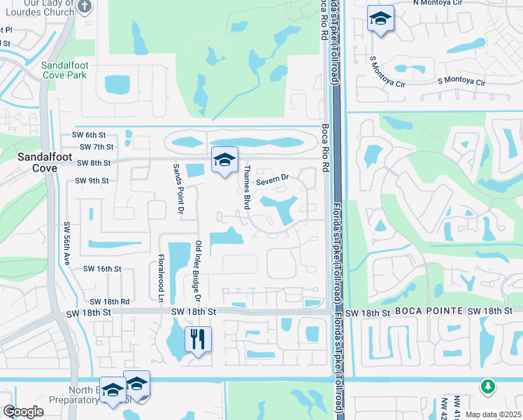 map of restaurants, bars, coffee shops, grocery stores, and more near 8237 Trent Court in Boca Raton