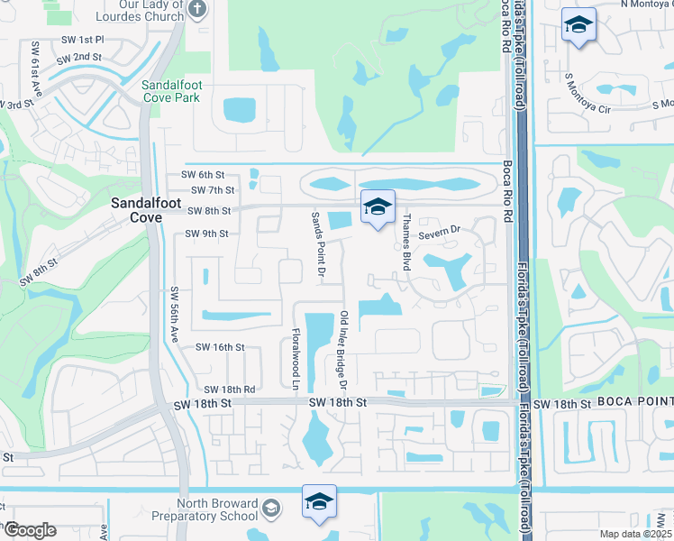 map of restaurants, bars, coffee shops, grocery stores, and more near 22957 Old Inlet Bridge Drive in Boca Raton