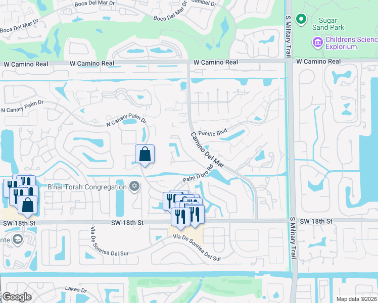 map of restaurants, bars, coffee shops, grocery stores, and more near 22935 Ironwedge Drive in Boca Raton