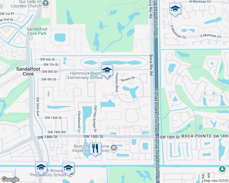 map of restaurants, bars, coffee shops, grocery stores, and more near 8321 Trent Court in Boca Raton