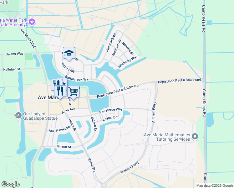 map of restaurants, bars, coffee shops, grocery stores, and more near 4738 Corrado Avenue in Ave Maria