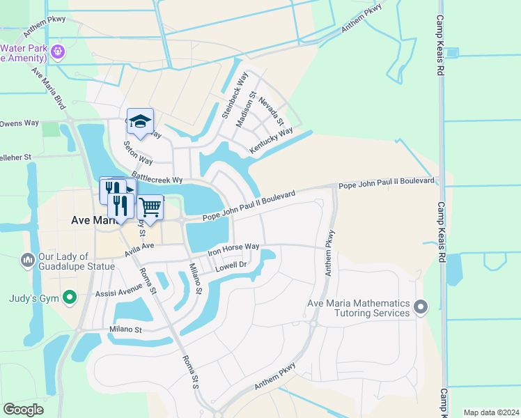 map of restaurants, bars, coffee shops, grocery stores, and more near 4758 Corrado Avenue in Ave Maria