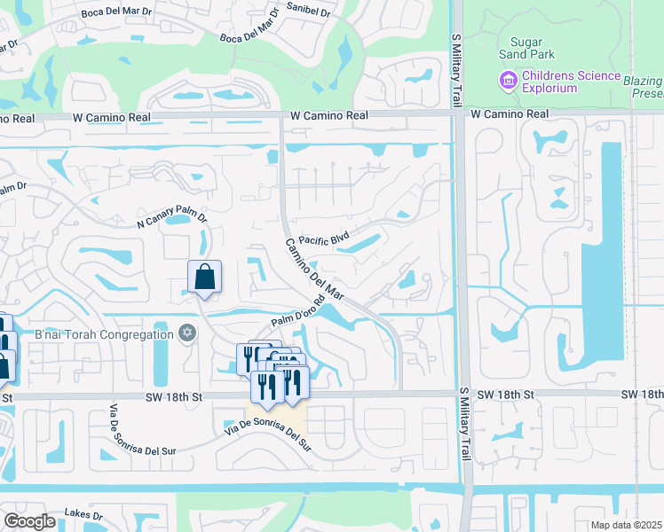 map of restaurants, bars, coffee shops, grocery stores, and more near 5951 Wellesley Park Drive in Boca Raton