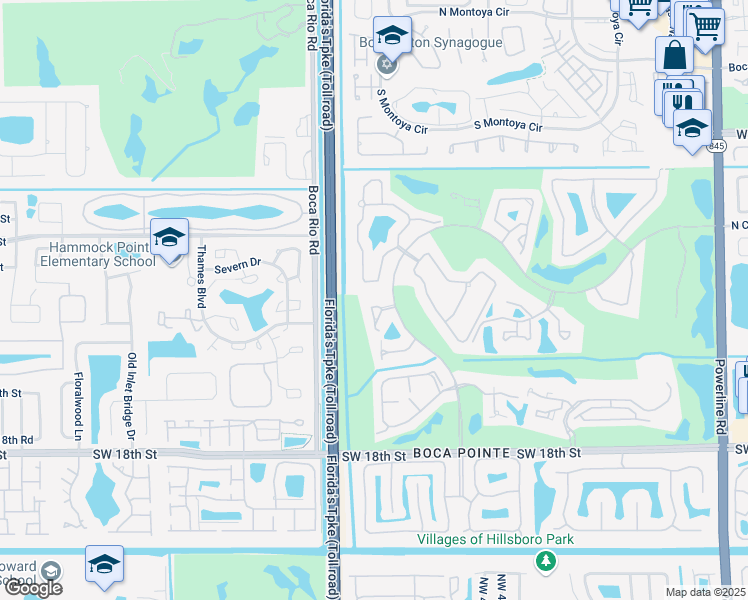 map of restaurants, bars, coffee shops, grocery stores, and more near 7890 Seville Place in Boca Raton