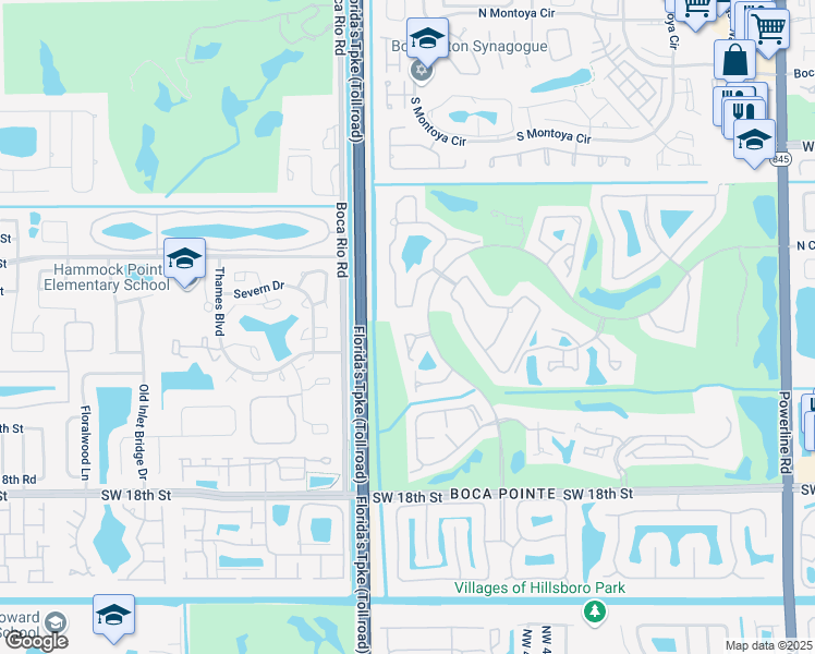 map of restaurants, bars, coffee shops, grocery stores, and more near 7902 Seville Place in Boca Raton