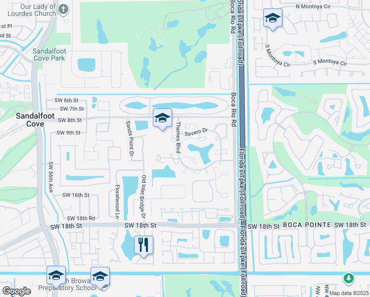map of restaurants, bars, coffee shops, grocery stores, and more near 8237 Trent Court in Boca Raton