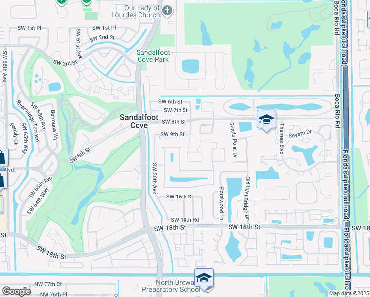 map of restaurants, bars, coffee shops, grocery stores, and more near 8834 Southwest 10th Street in Boca Raton
