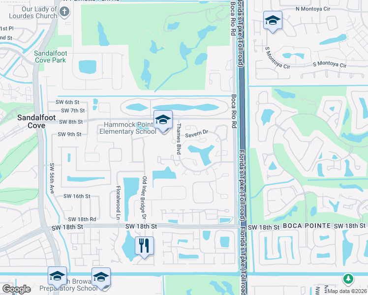 map of restaurants, bars, coffee shops, grocery stores, and more near 8237 Trent Court in Boca Raton