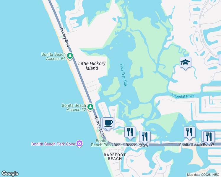 map of restaurants, bars, coffee shops, grocery stores, and more near 27591 Hickory Bay Dr in Bonita Springs