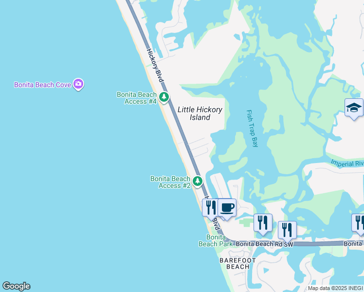 map of restaurants, bars, coffee shops, grocery stores, and more near 27506 Hickory Boulevard in Bonita Springs