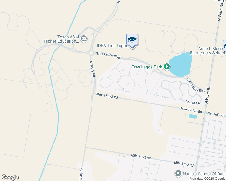 map of restaurants, bars, coffee shops, grocery stores, and more near 14200 Big Creek Road in McAllen