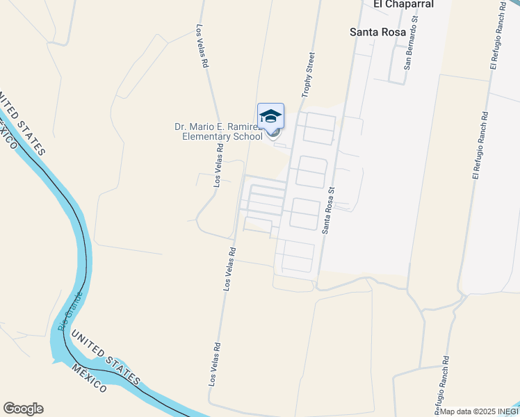 map of restaurants, bars, coffee shops, grocery stores, and more near 1012 Yellow Hammer Street in Rio Grande City