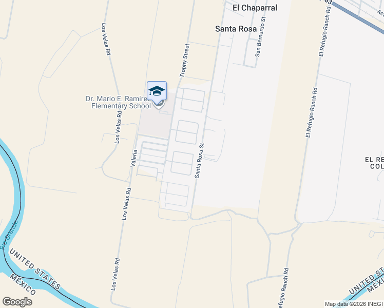 map of restaurants, bars, coffee shops, grocery stores, and more near 613 Cedarwood Drive in Rio Grande City