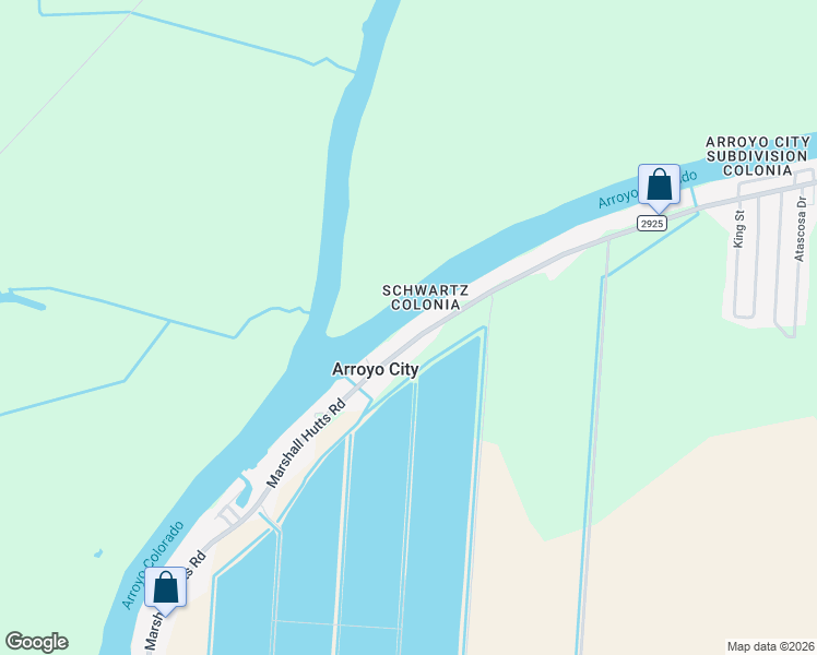 map of restaurants, bars, coffee shops, grocery stores, and more near 36789 Marshall Hutts Road in Rio Hondo