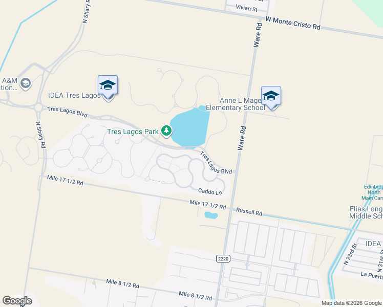 map of restaurants, bars, coffee shops, grocery stores, and more near 4608 Choke Canyon Drive in McAllen