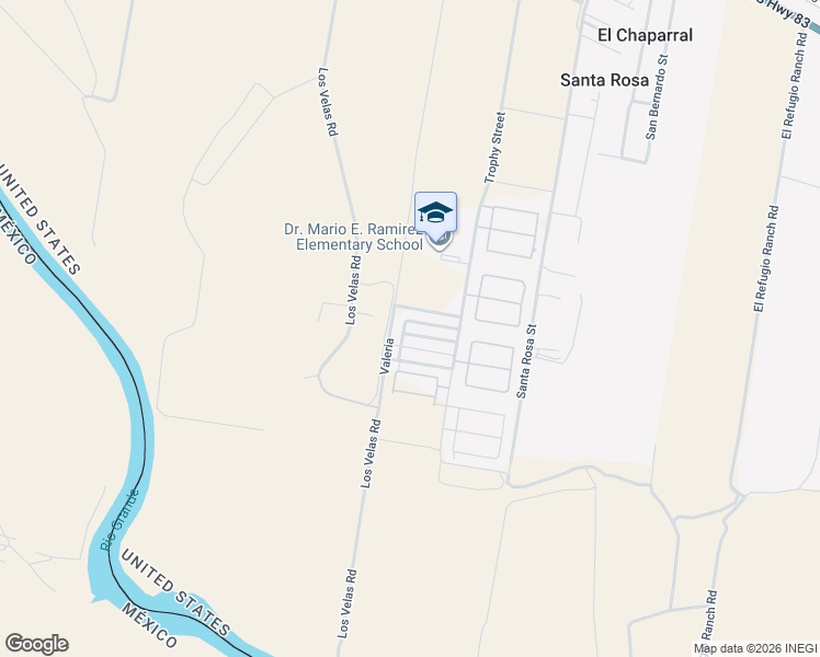 map of restaurants, bars, coffee shops, grocery stores, and more near 1110 Cornerstone Loop in Rio Grande City