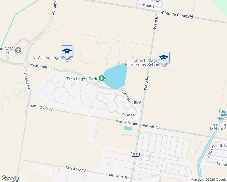 map of restaurants, bars, coffee shops, grocery stores, and more near 4608 Choke Canyon Drive in McAllen