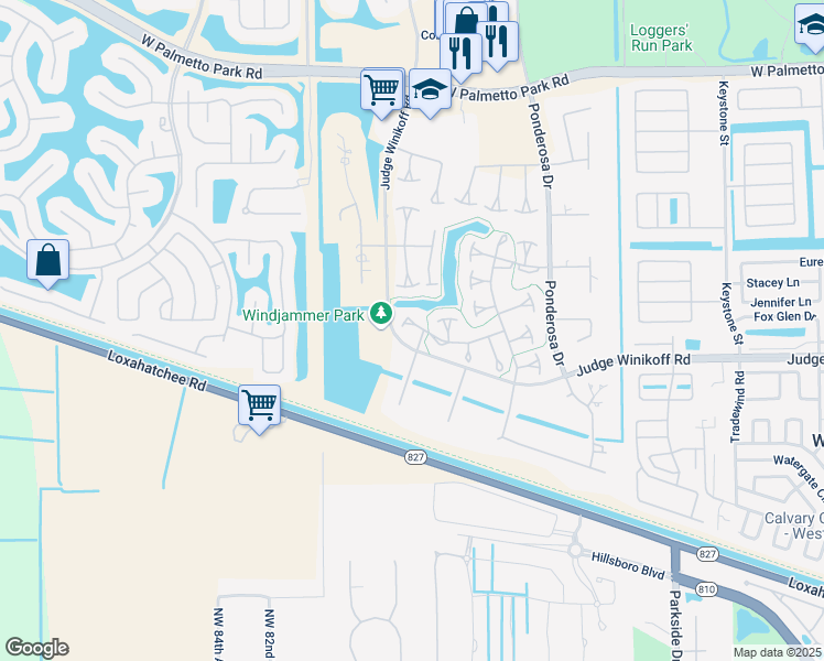 map of restaurants, bars, coffee shops, grocery stores, and more near 11758 Timbers Way in Boca Raton