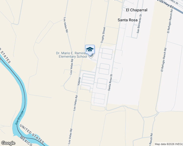 map of restaurants, bars, coffee shops, grocery stores, and more near 1210 Cornerstone Loop in Rio Grande City